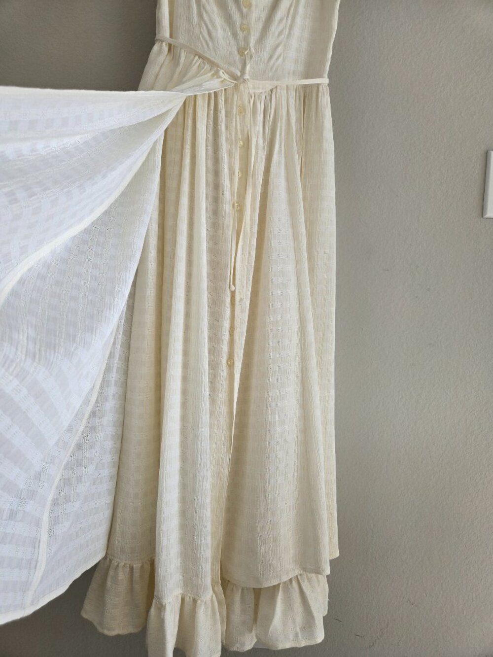 Christy Dawn "The Nicks" Dress in Ivory/Cream Ruffle Midi size XS Bohemian - Picture 5 of 17